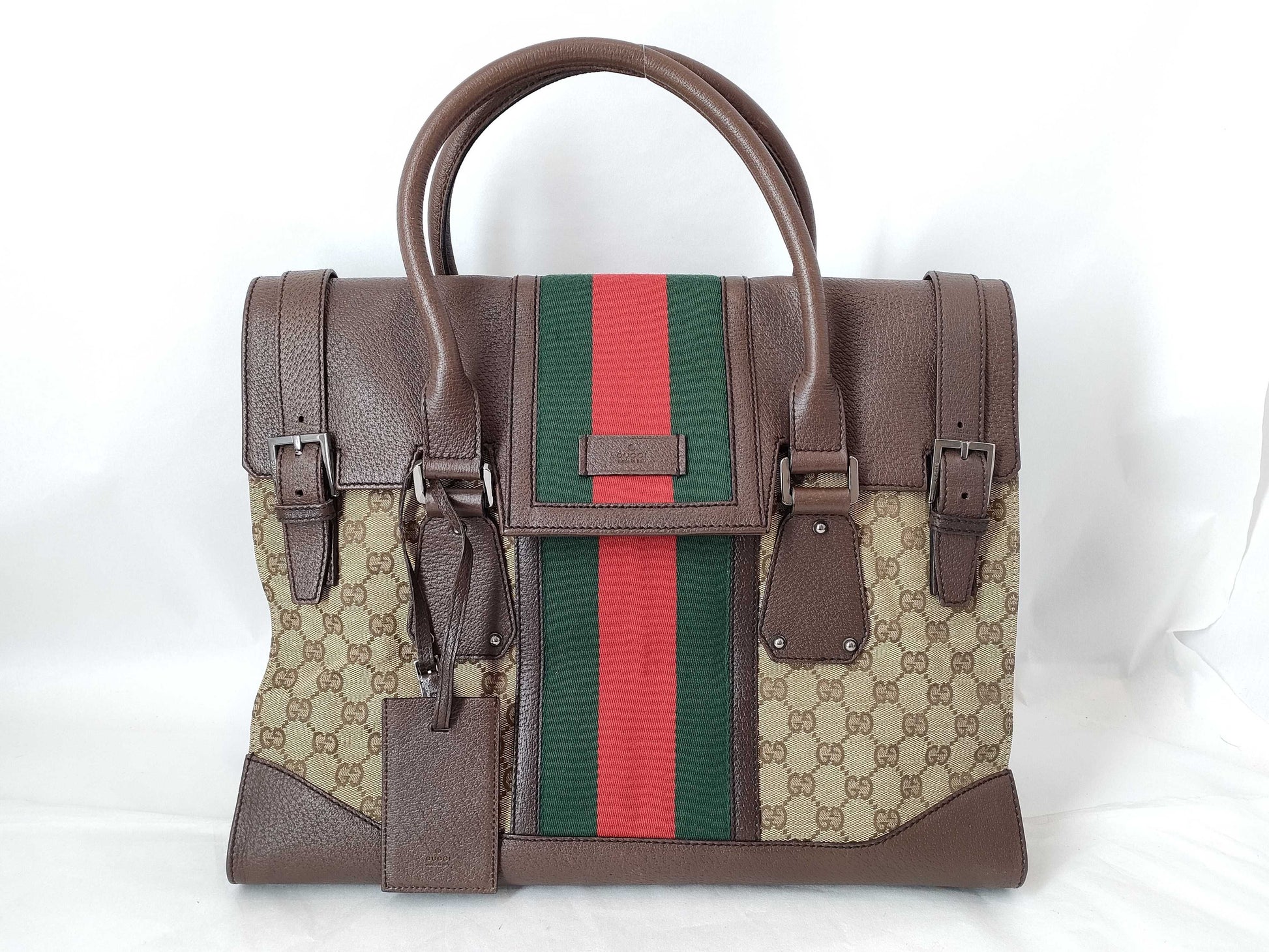 GUCCI GG Canvas GUCCI Sherry Boston Bag 131179 Brown/Beige W42cm Boston Bag