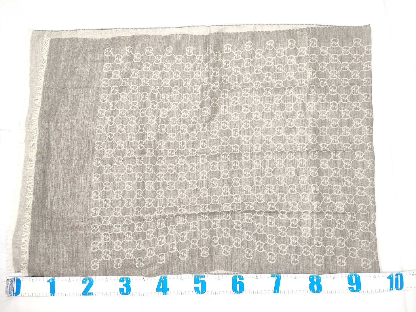 GUCCI GG GUCCI GG Pattern Stole Wool/Silk Grey W70cmxL192cm Muffler