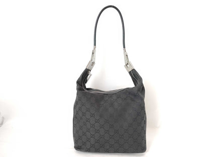 GUCCI GG Canvas GUCCI GG Canvas Leather One Shoulder Bag Black 01234 W24cm Shoulder Bag