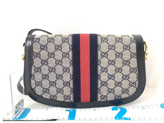 GUCCI GG Canvas GUCCI Supreme Shoulder Bag Navy/Grey W25cm Shoulder Bag