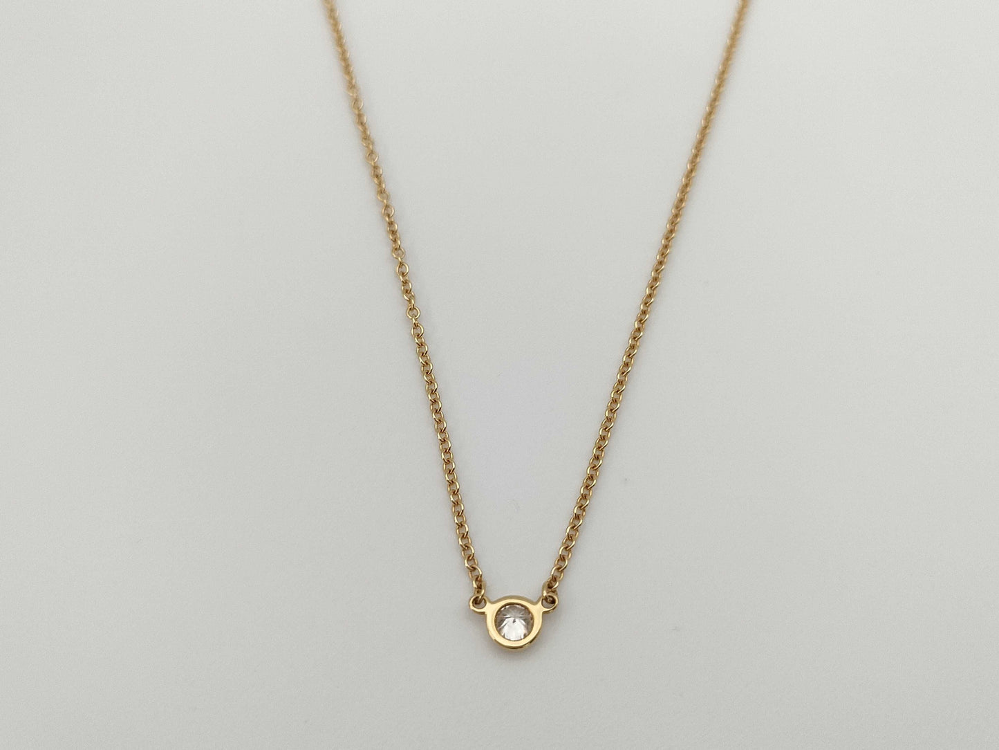 Tiffany & Co. By the Yard 1PD YG Au750 1.8g Necklace 