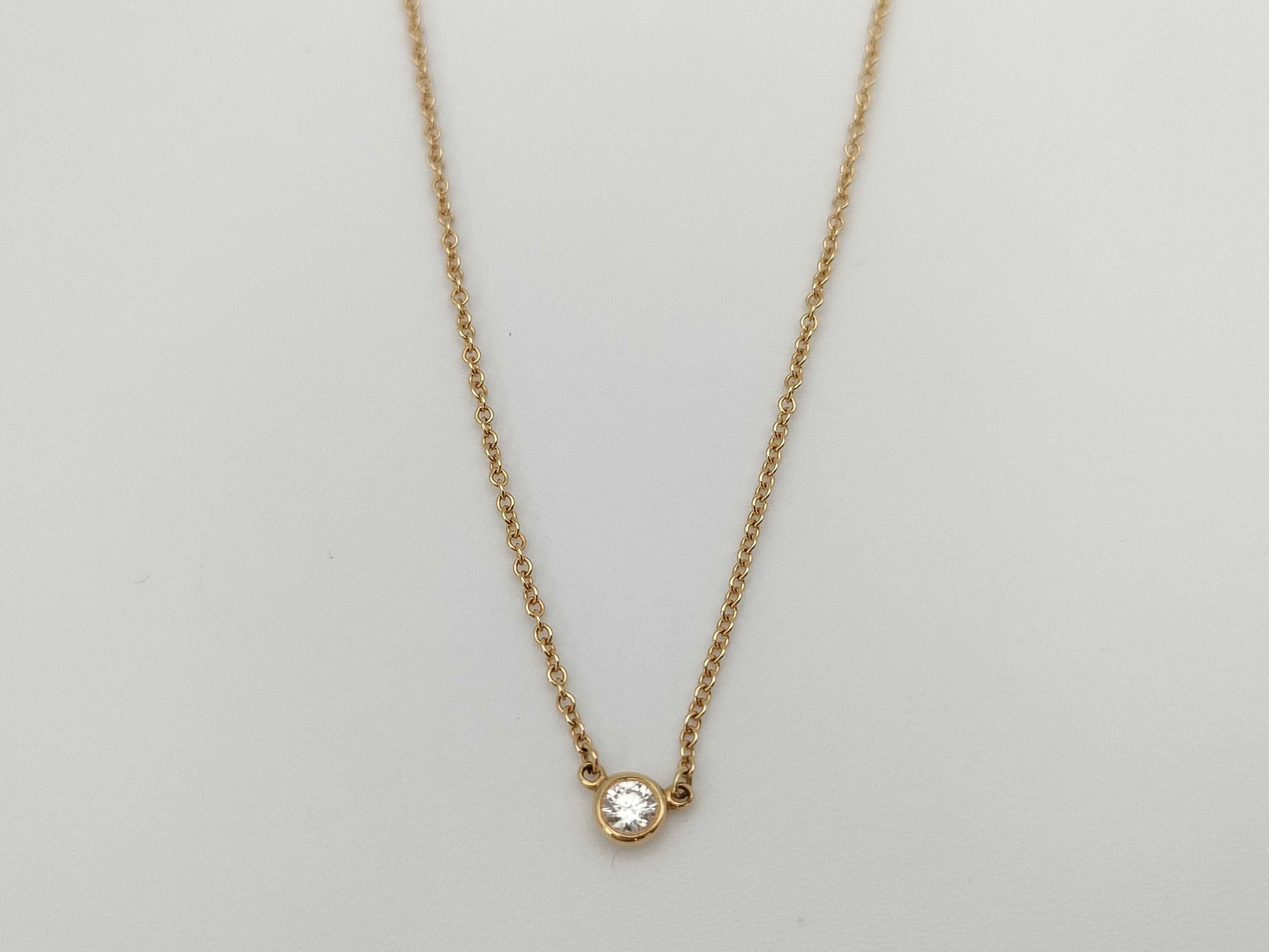 Tiffany & Co. By the Yard 1PD YG Au750 1.8g Necklace 