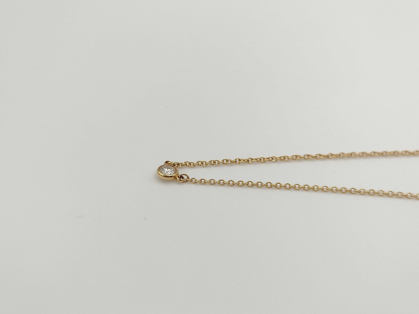 Tiffany & Co. By the Yard 1PD YG Au750 1.8g Necklace 