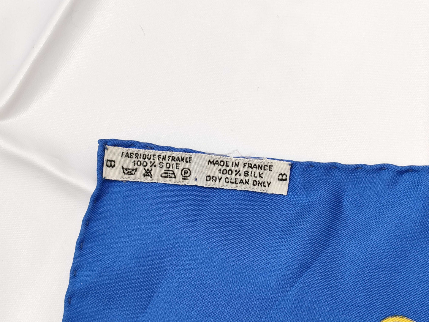 HERMES Boyfriend HERMES Boyfriend 90 Silk Scarf PETITE MAIN Seamstress Blue Scarf