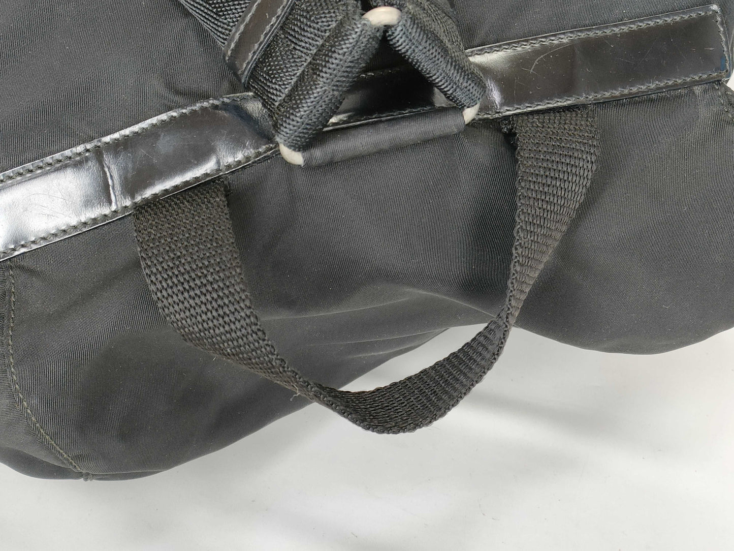 PRADA Nylon PRADA Nylon Rucksack Black Front Double Pocket W29cm Rucksack