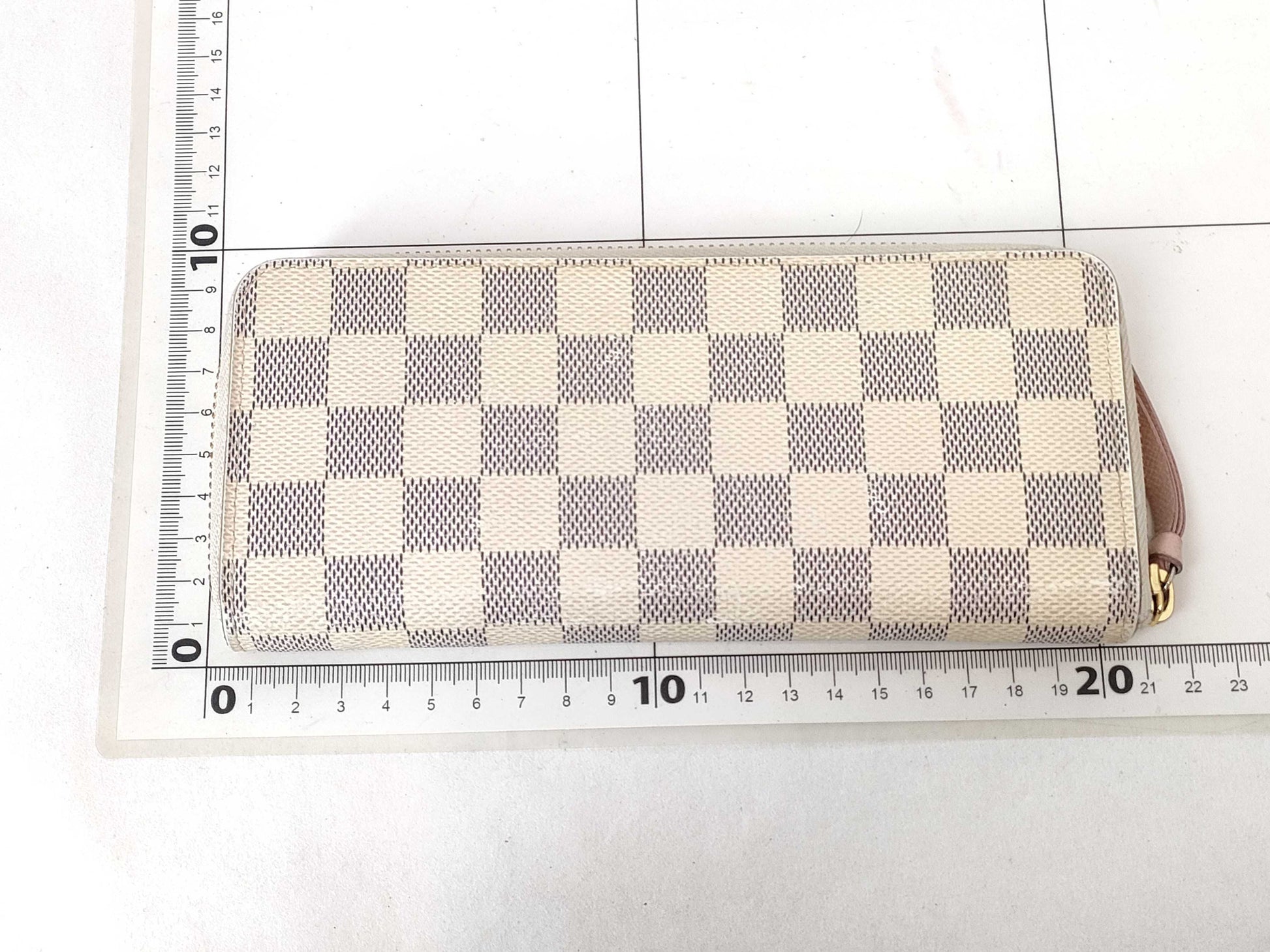 LOUIS VUITTON Damier Azure LV Damieres Portefeuille Clemence Long Wallet N61264 Rose Ballerine Wallet