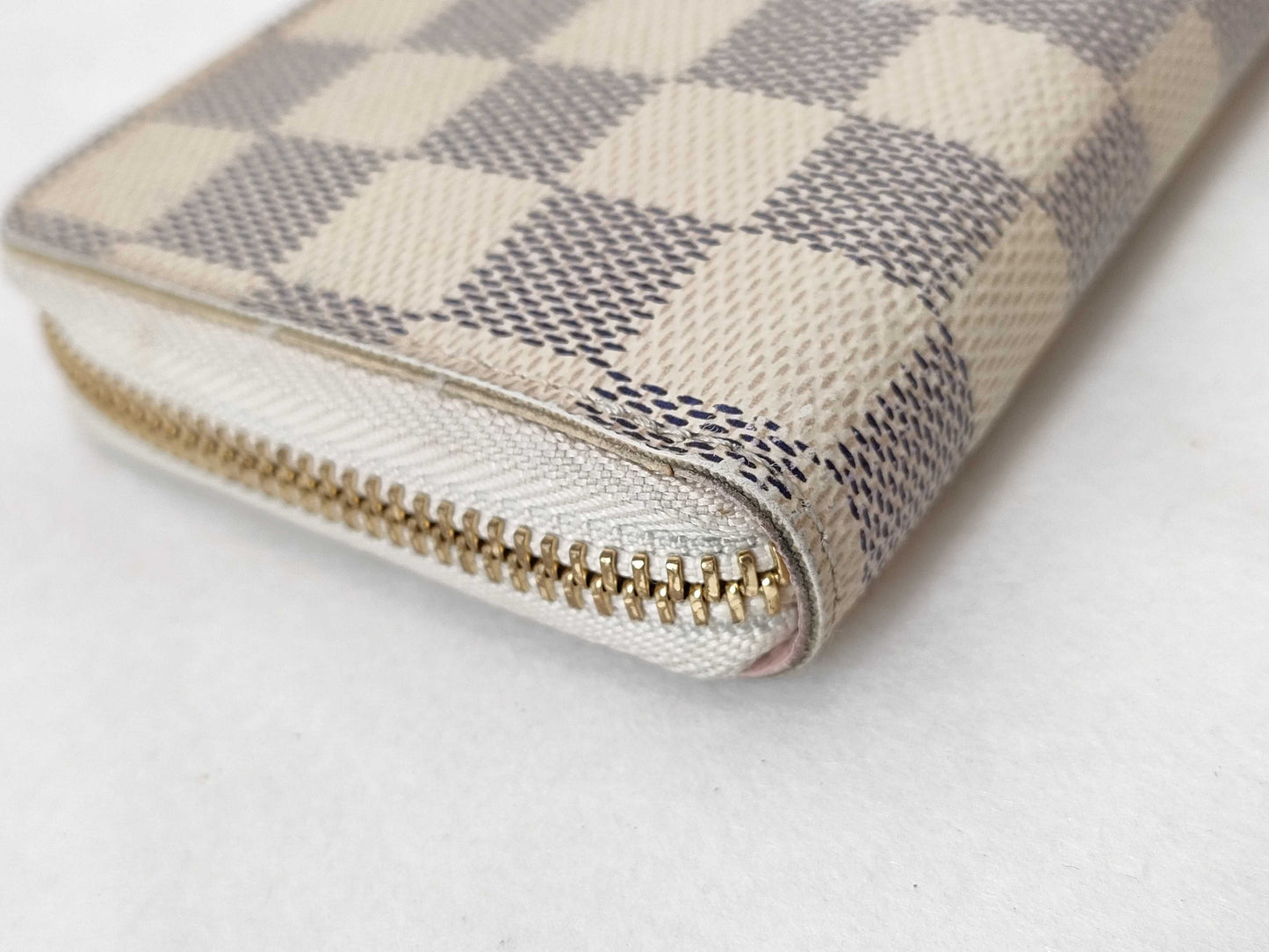 LOUIS VUITTON Damier Azure LV Damieres Portefeuille Clemence Long Wallet N61264 Rose Ballerine Wallet