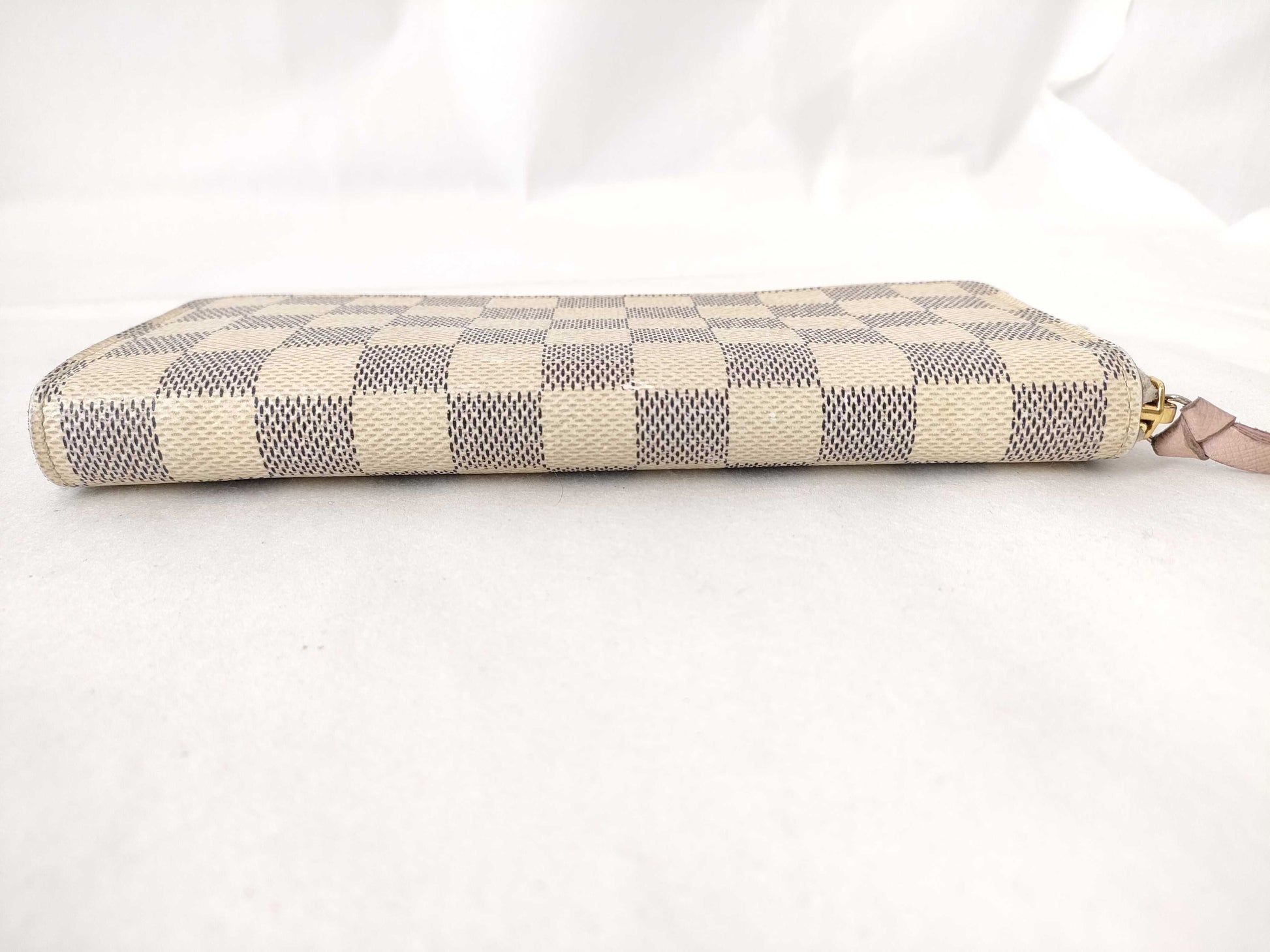 LOUIS VUITTON Damier Azure LV Damieres Portefeuille Clemence Long Wallet N61264 Rose Ballerine Wallet