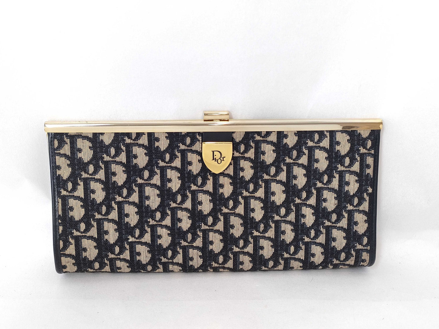 Dior Trotter DIOR Trotter Clutch Bag Navy/Beige W28cm Clutch Bag
