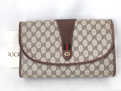 GUCCI GG Supreme GUCCI Sherry Second Bag 156.01.031 Beige/Brown W30cm Clutch Bag