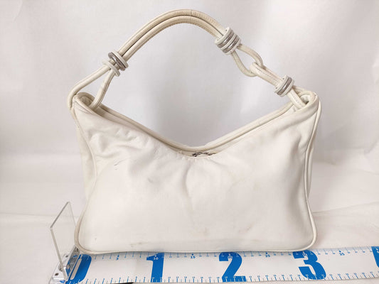BOTTEGA VENETA Leather Semi Shoulder Bag White W31cm Shoulder Bag
