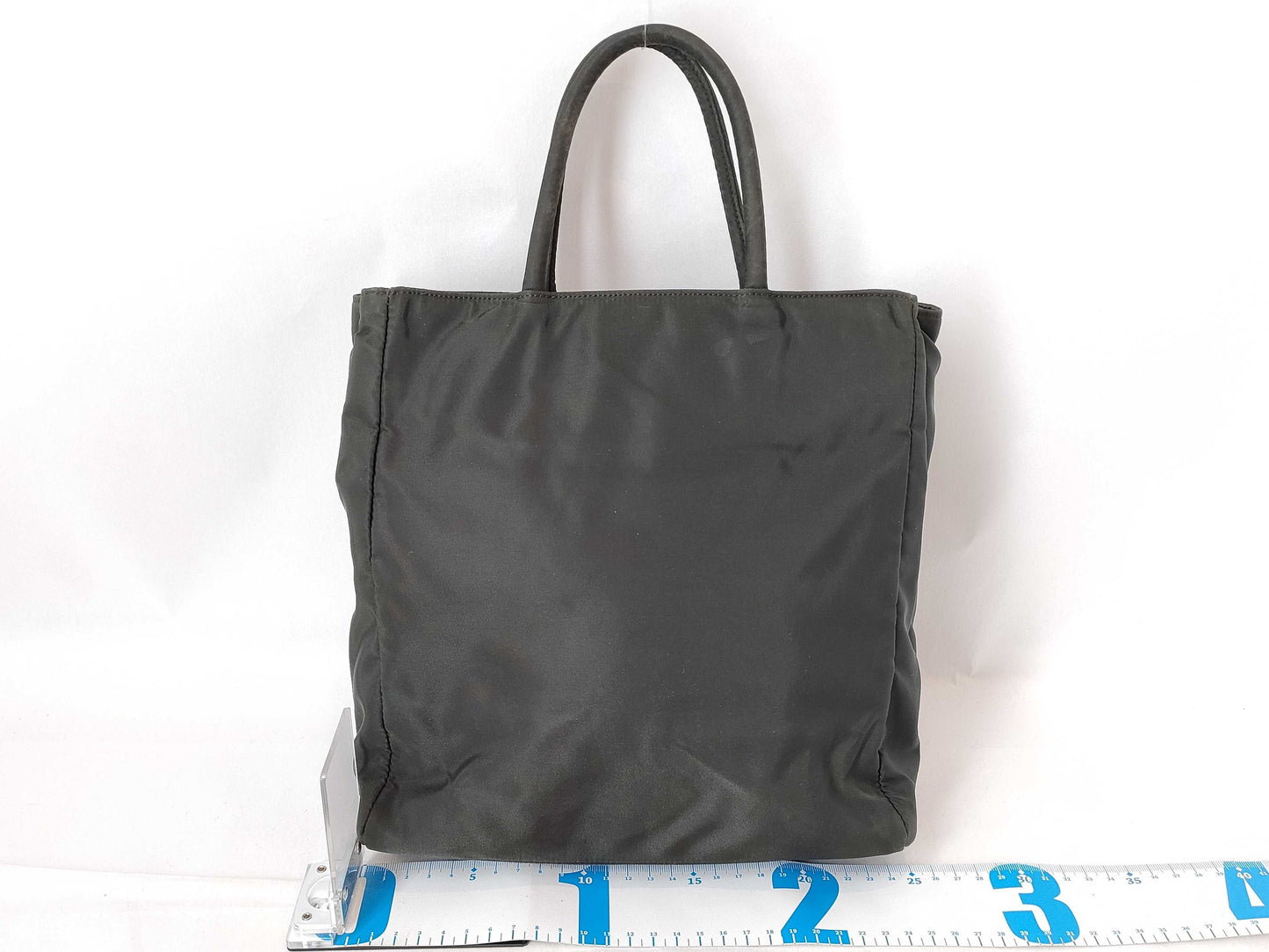 PRADA Nylon PRADA Triangle Logo Nylon Handbag Green W23cm Handbag