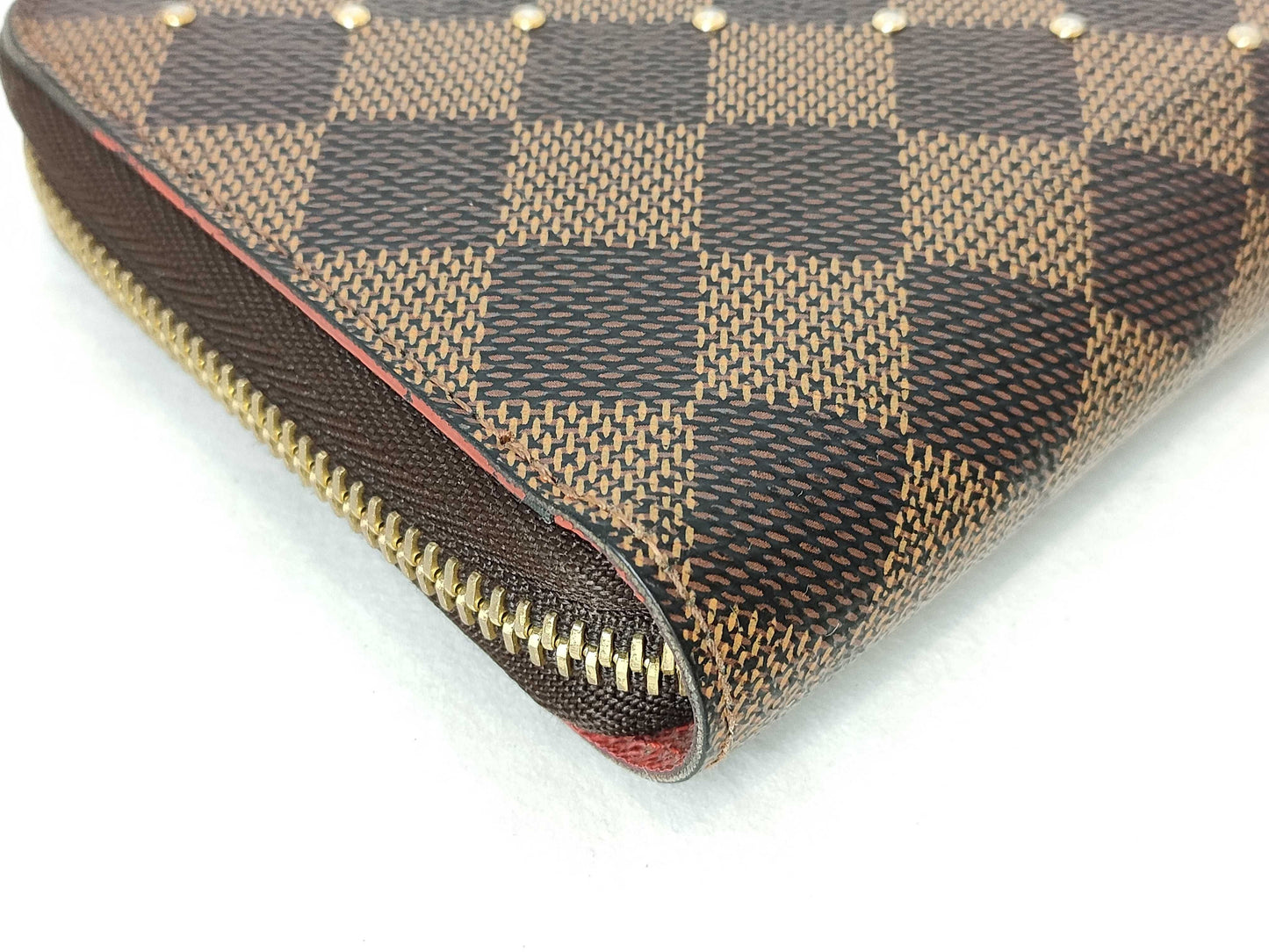 LOUIS VUITTON Damier LV Damier Studded Zippy Wallet N60122 Wallet