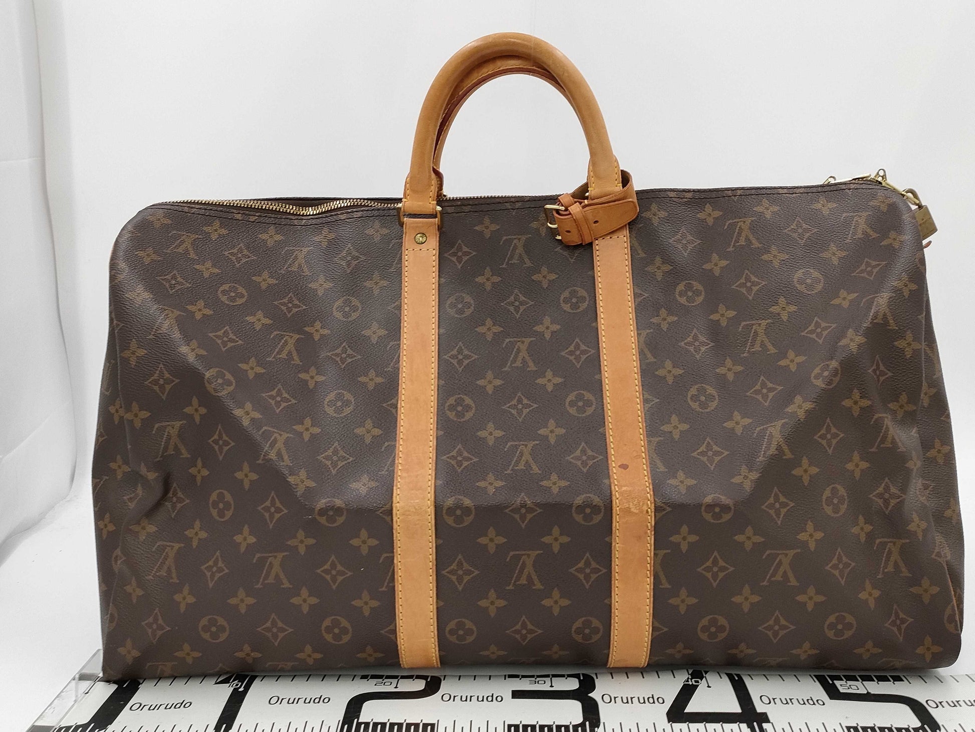 LOUIS VUITTON Monogram Keypol 55 M41424 SP0994 Poignier Name Tag Boston Bag