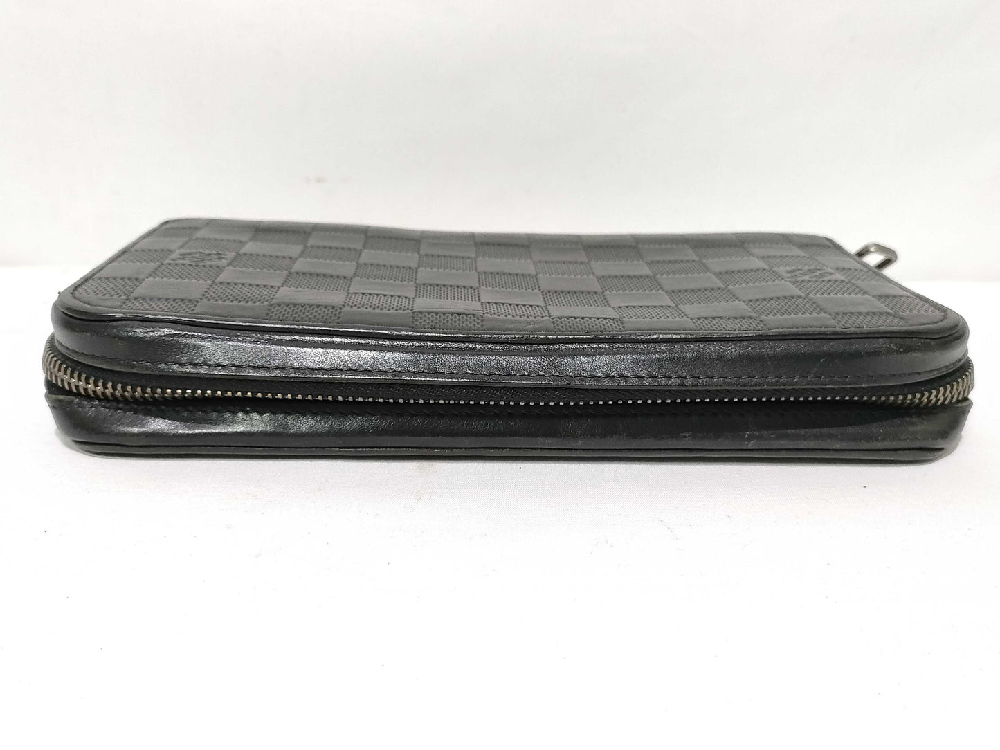 LOUIS VUITTON Damier Anfini Damier Anfini Zippy XL N61254 CA4125 Onyx Wallet