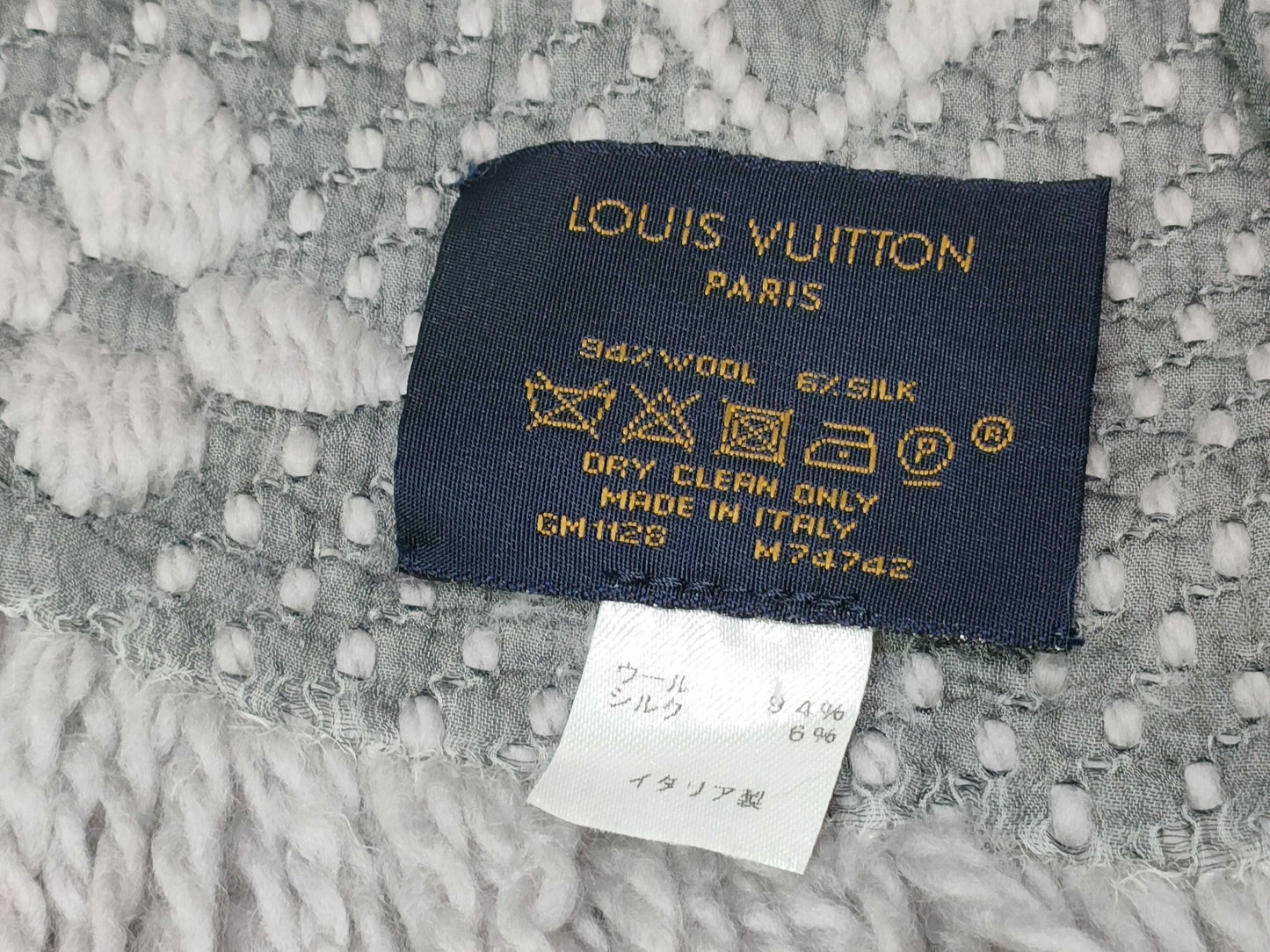 LOUIS VUITTON Monogram Echarpe Logomania M74742 Griperl GM1128 Muffler