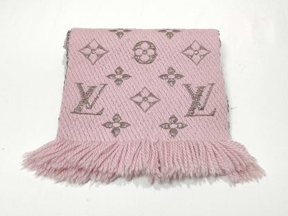 LOUIS VUITTON Monogram Echarp Logomania Shine M70466 Pink GM1129 Muffler