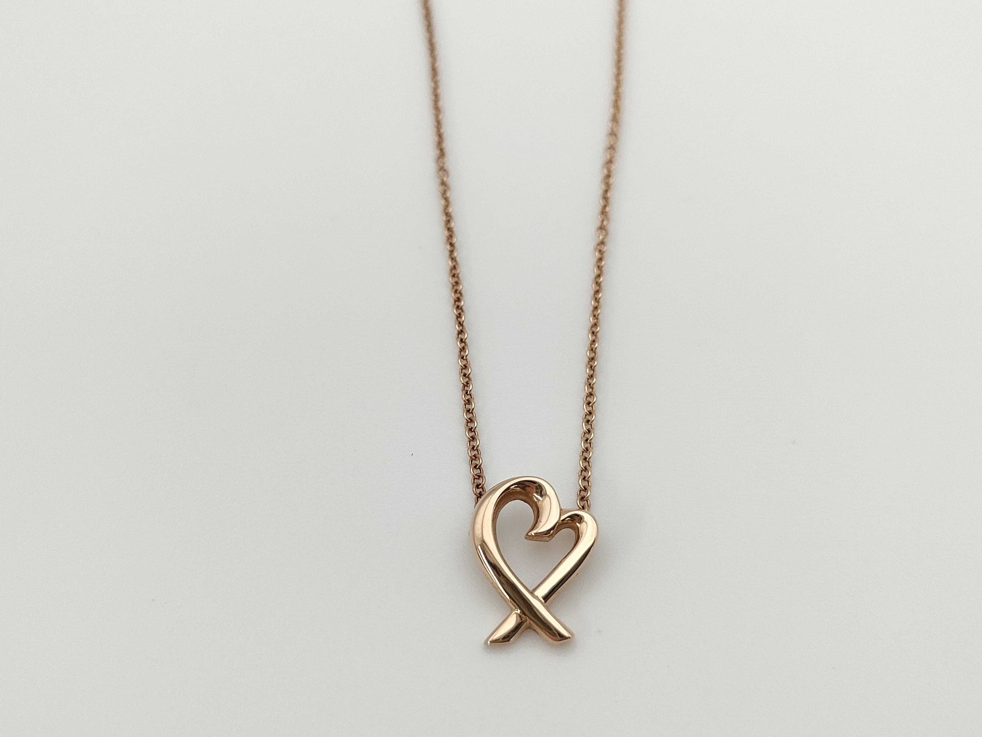 Tiffany & Co. Loving Heart PG Au750 2.4g Necklace 