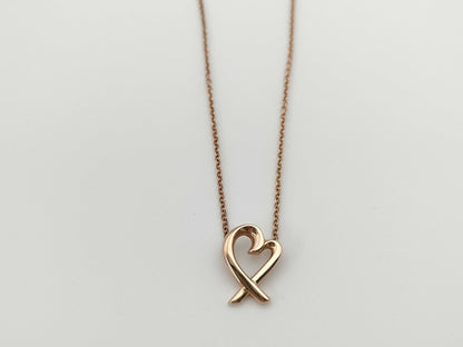 Tiffany & Co. Loving Heart PG Au750 2.4g Necklace 