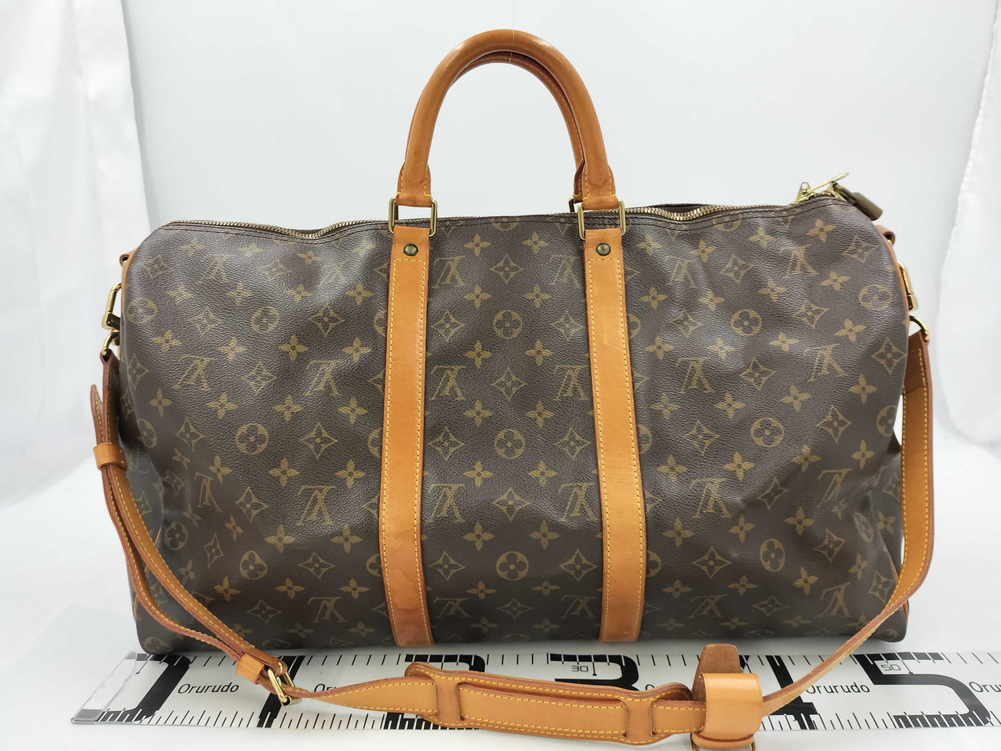 LOUIS VUITTON Monogram Keepall Bandouliere 50 Boston Bag