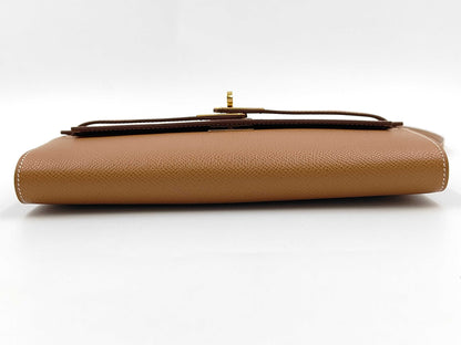 HERMES Kelly to Go Epson Gold Gold Hardware U Engraved Shoulder Bag