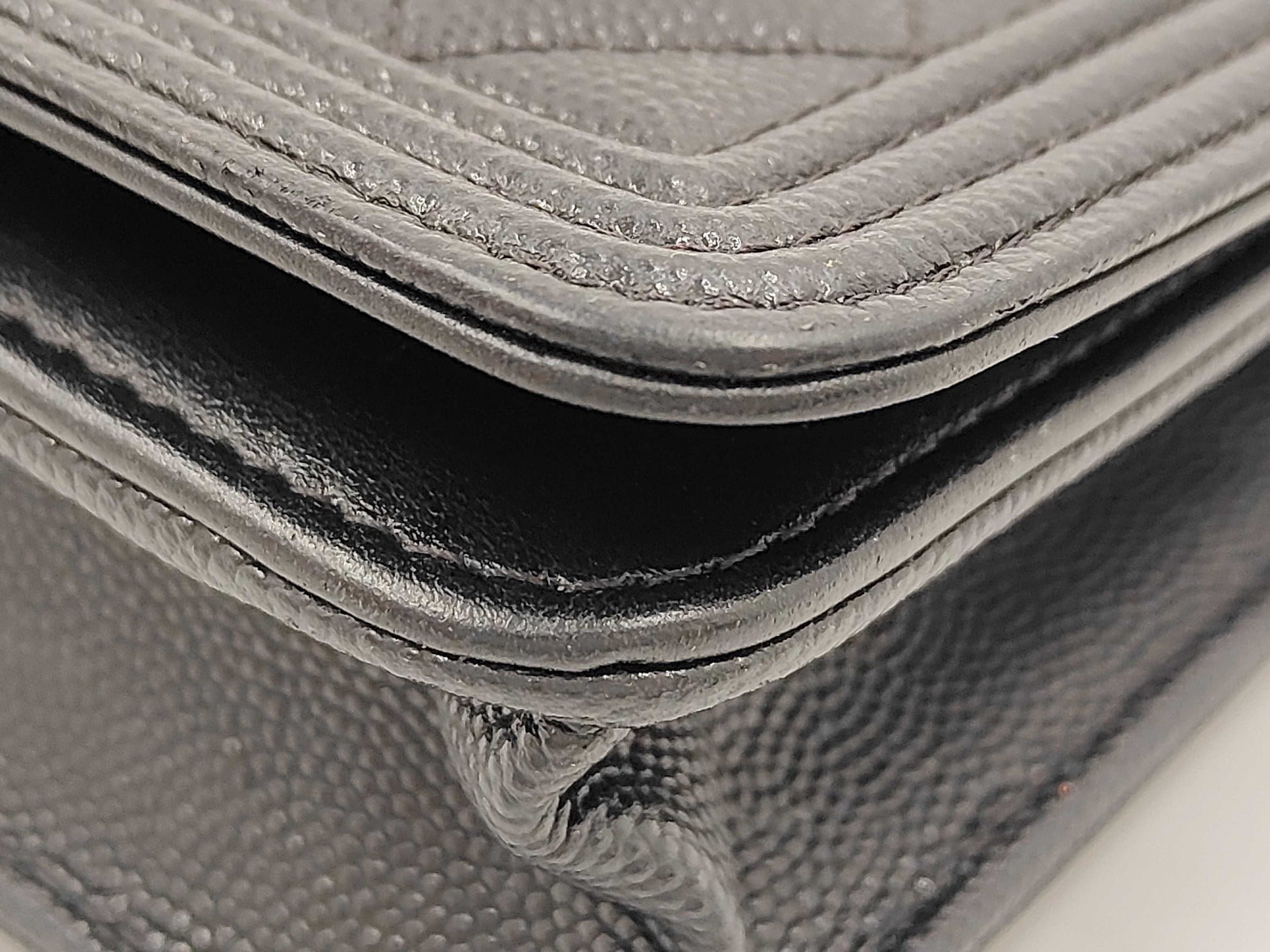 CHANEL Boy Chanel Chain Wallet Black Black Silver Hardware Serial Seal 29215122 Shoulder Bag