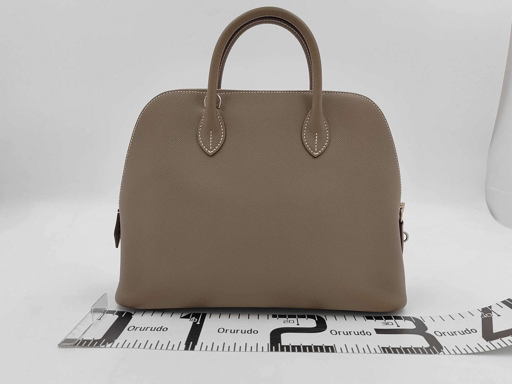 HERMES Bolide 1923 30 Epson Etoup Silver K-Engraved K-Engraved Pouch