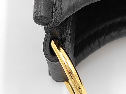 HERMES Mini Evelyn Amazone 16 TPM Black Black Gold Hardware W Engraved Shoulder Bag