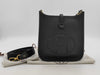 HERMES Mini Evelyn Amazone 16 TPM Black Black Gold Hardware W Engraved Shoulder Bag
