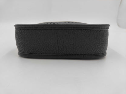 HERMES Mini Evelyn Amazone 16 TPM Black Black Gold Hardware W Engraved Shoulder Bag