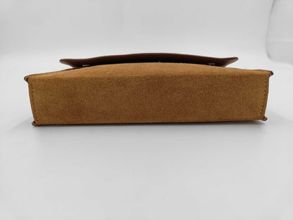 HERMES Knap-to-Go Grizzly/Swift Chamois/Gold W-Engraved Shoulder Bag