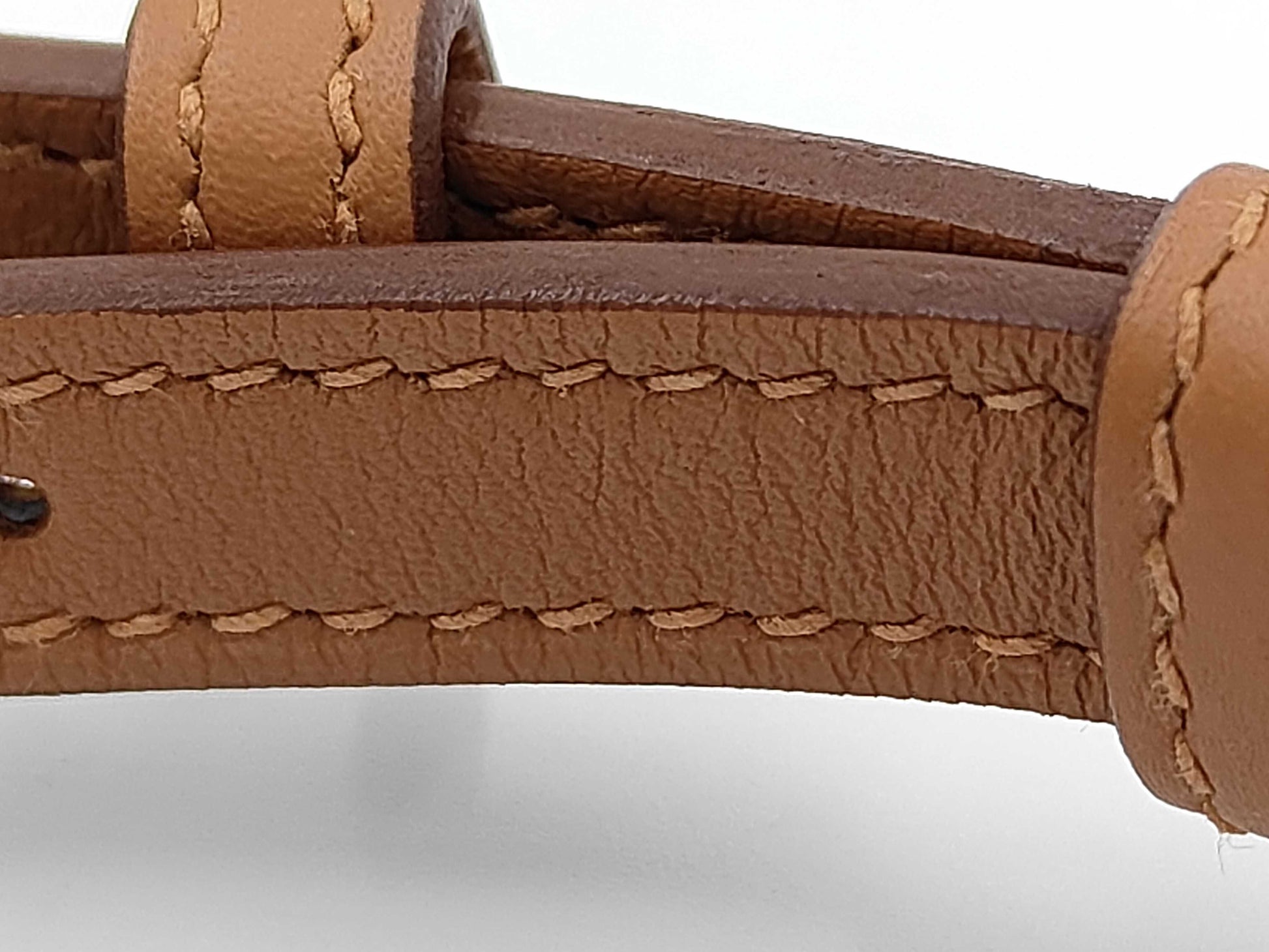 HERMES Knap-to-Go Grizzly/Swift Chamois/Gold W-Engraved Shoulder Bag