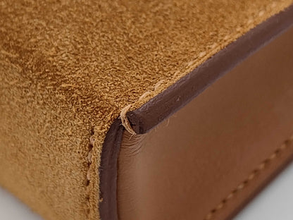 HERMES Knap-to-Go Grizzly/Swift Chamois/Gold W-Engraved Shoulder Bag