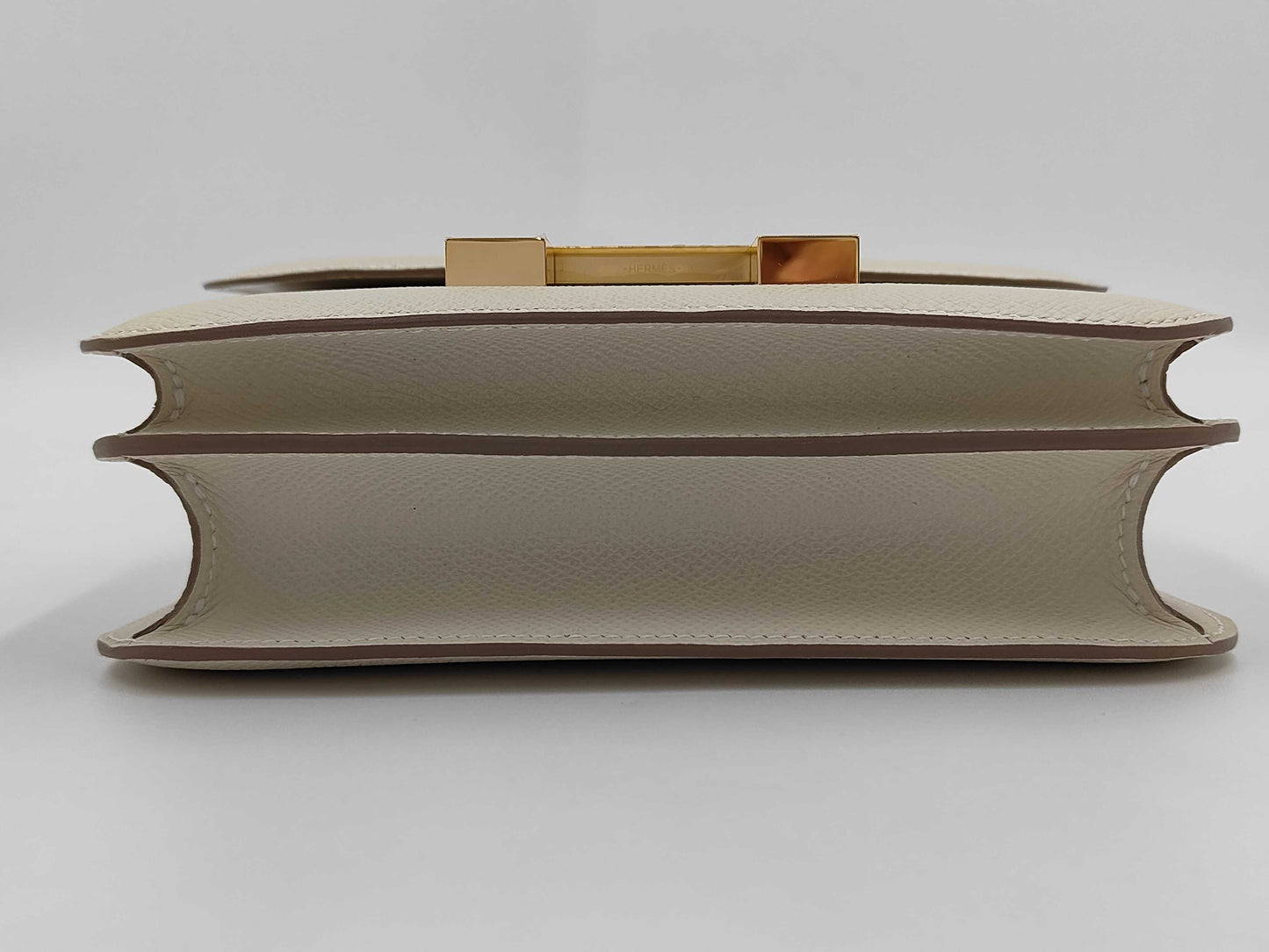 HERMES Constance Mini Epson Cre Rose Gold Hardware K-Engraved Shoulder Bag