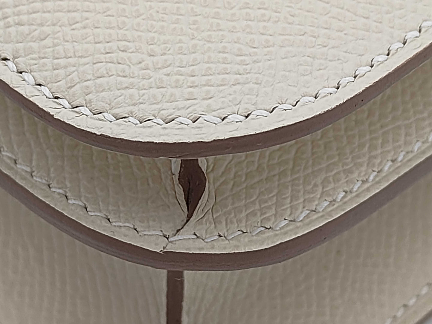 HERMES Constance Mini Epson Cre Rose Gold Hardware K-Engraved Shoulder Bag