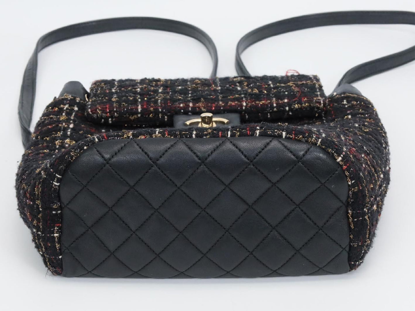 CHANEL Tweed Lambskin Matlasse Backpack 28th Rucksack