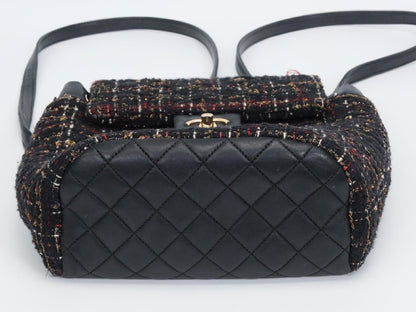CHANEL Tweed Lambskin Matlasse Backpack 28th Rucksack