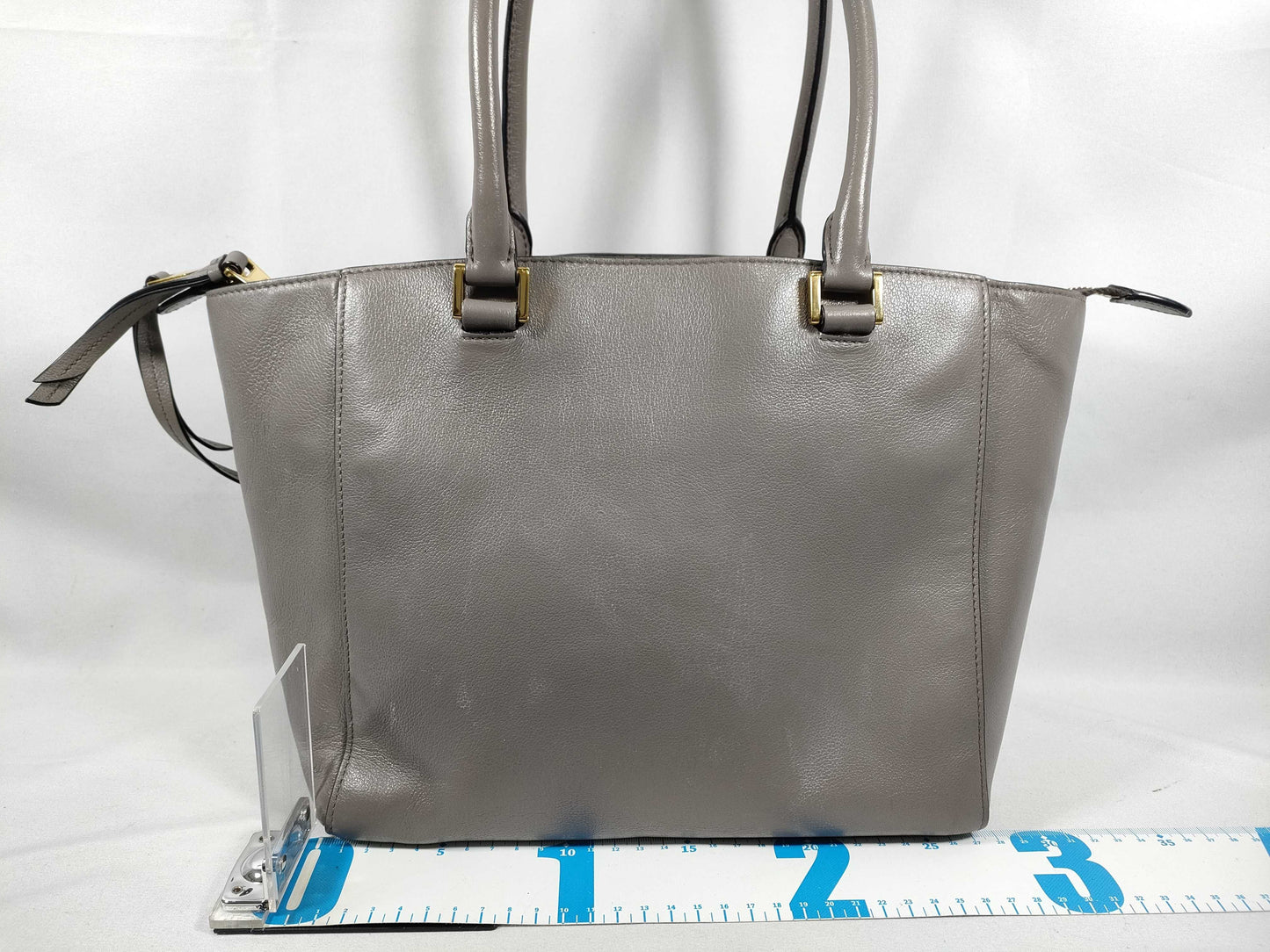 PRADA PRADA 2WAY Handbag Grey Leather 1BG227 Handbag