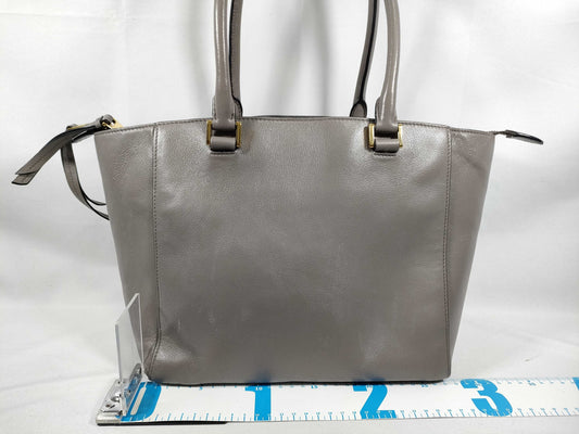 PRADA PRADA 2WAY Handbag Grey Leather 1BG227 Handbag