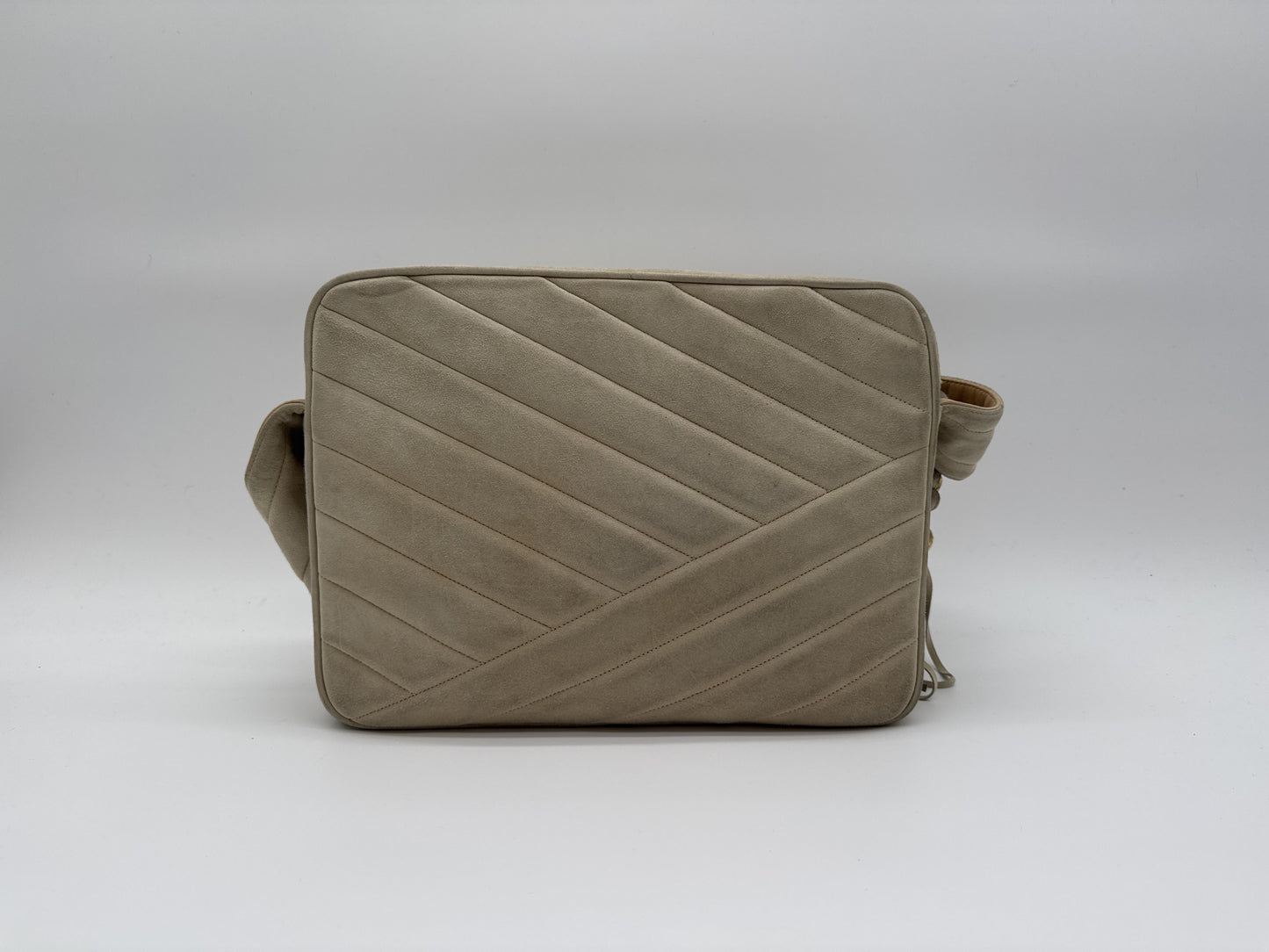 CHANEL CHANEL Shoulder Bag Mademoiselle Coco Mark Turnlock Gold Hardware Fringe Suede Shoulder Bag