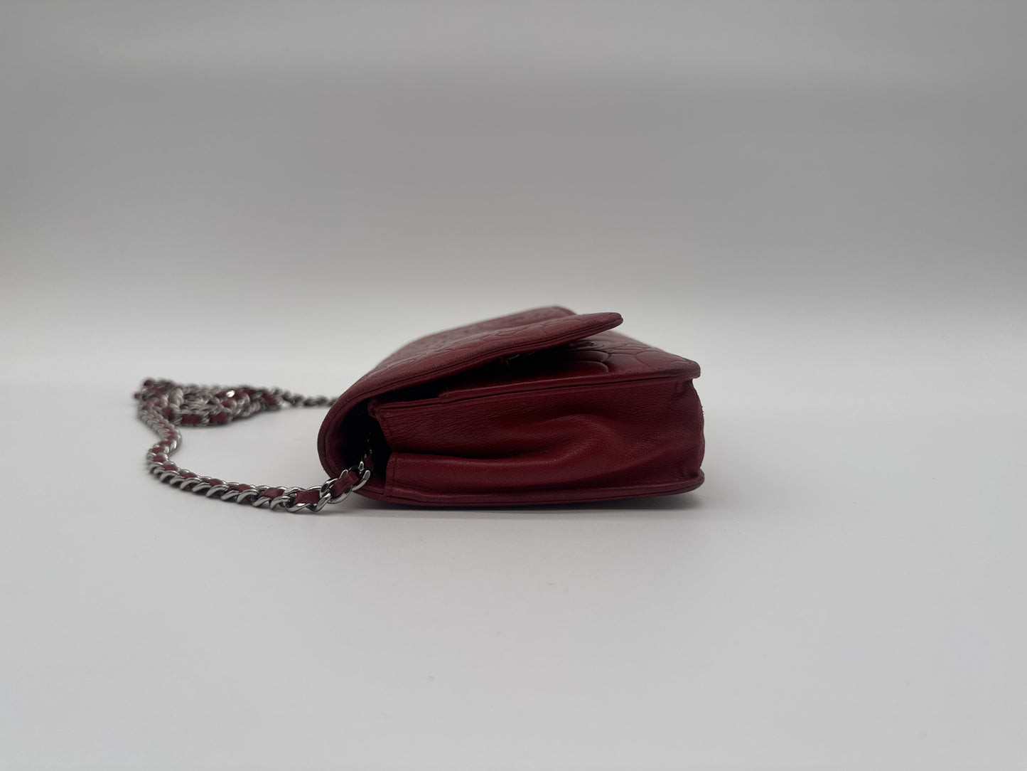 CHANEL CHANEL Chain Wallet Shoulder Bag Camellia Cocomark Leather Shoulder Bag