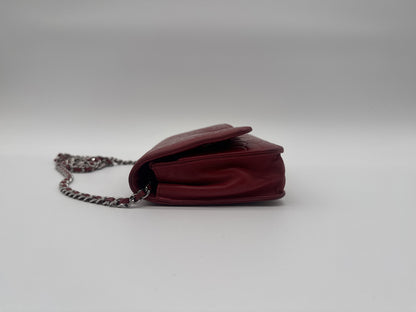 CHANEL CHANEL Chain Wallet Shoulder Bag Camellia Cocomark Leather Shoulder Bag