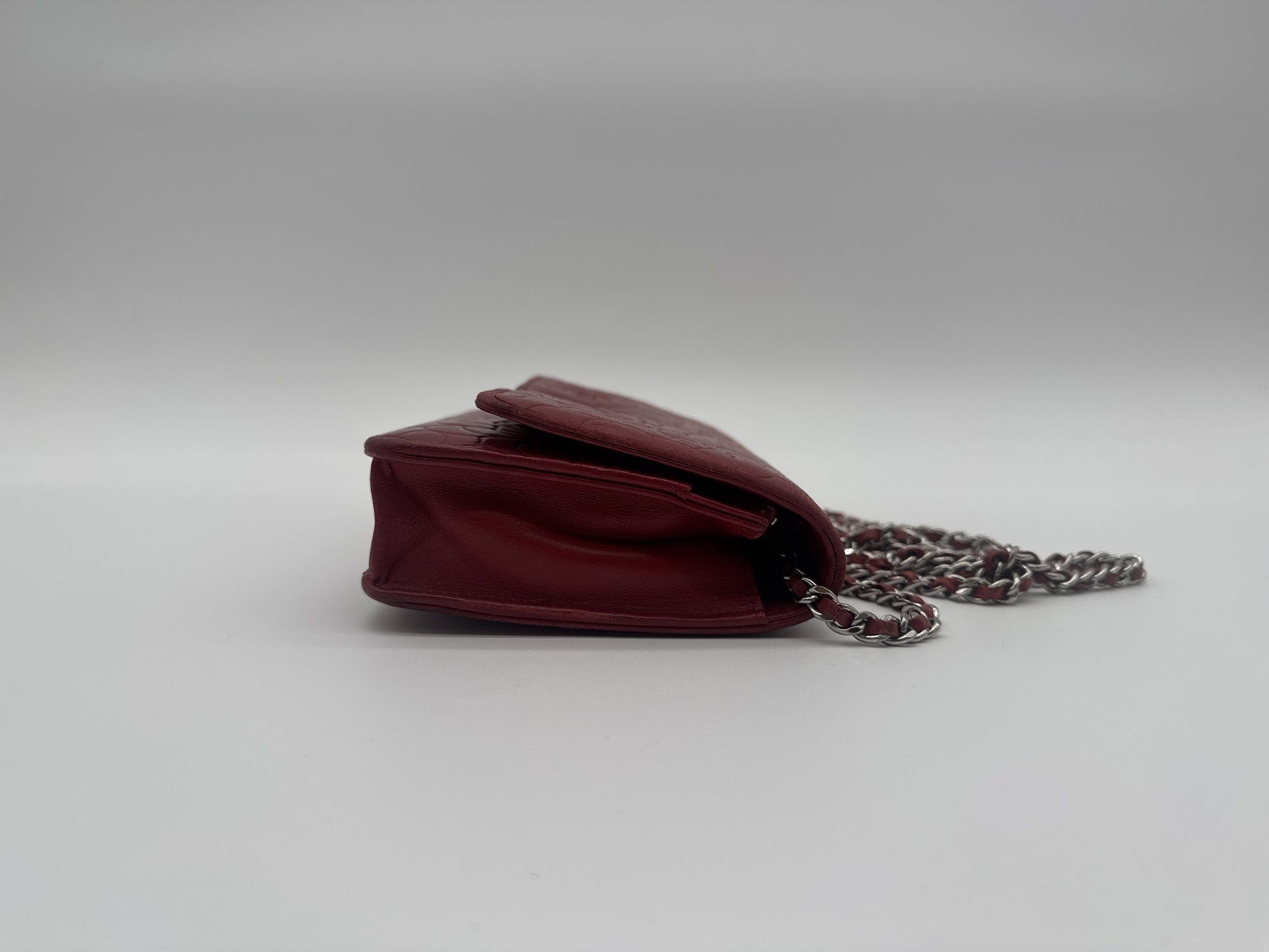 CHANEL CHANEL Chain Wallet Shoulder Bag Camellia Cocomark Leather Shoulder Bag