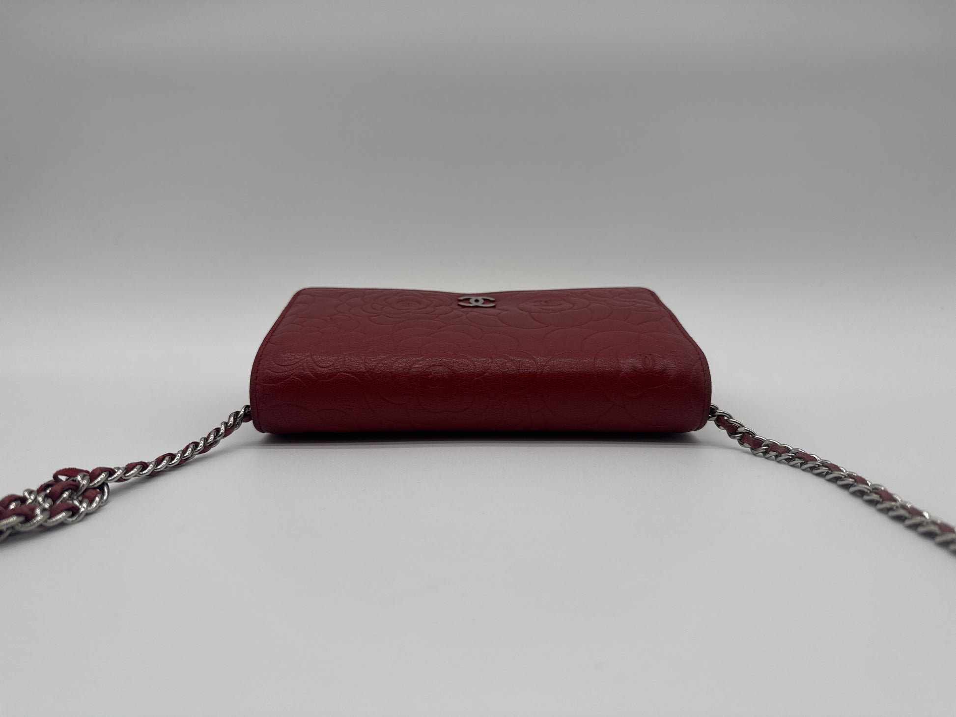 CHANEL CHANEL Chain Wallet Shoulder Bag Camellia Cocomark Leather Shoulder Bag