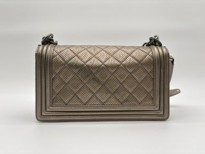 CHANEL Shoulder Bag Boy Perforated Matlasse Shoulder Bag