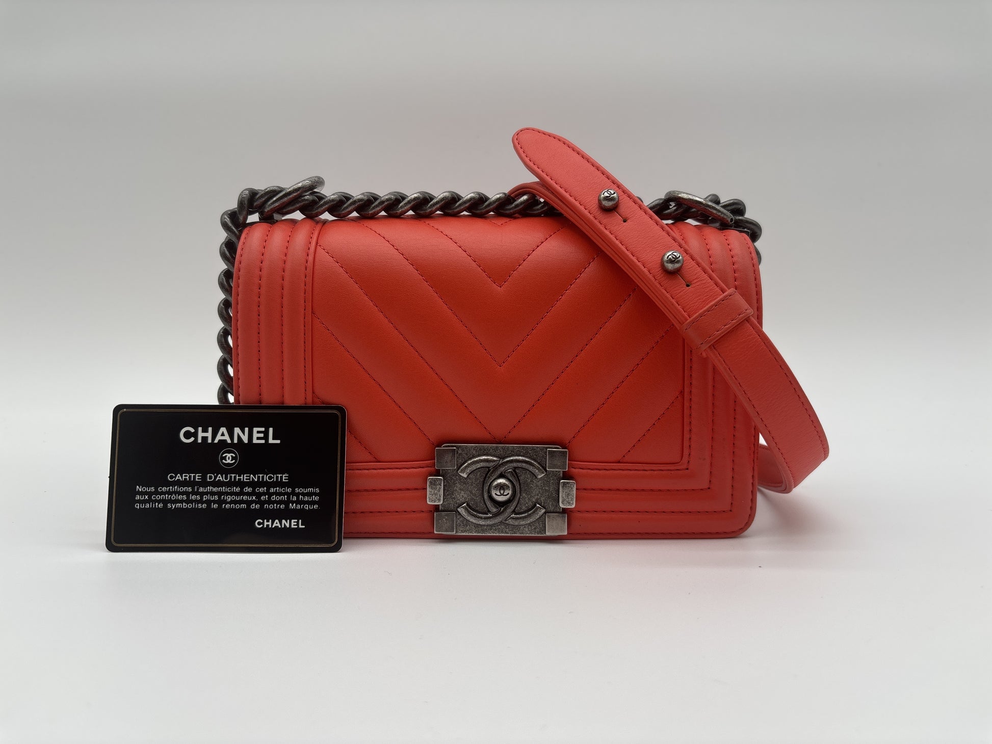 CHANEL Shoulder Bag Boy V-Stitch Shoulder Bag