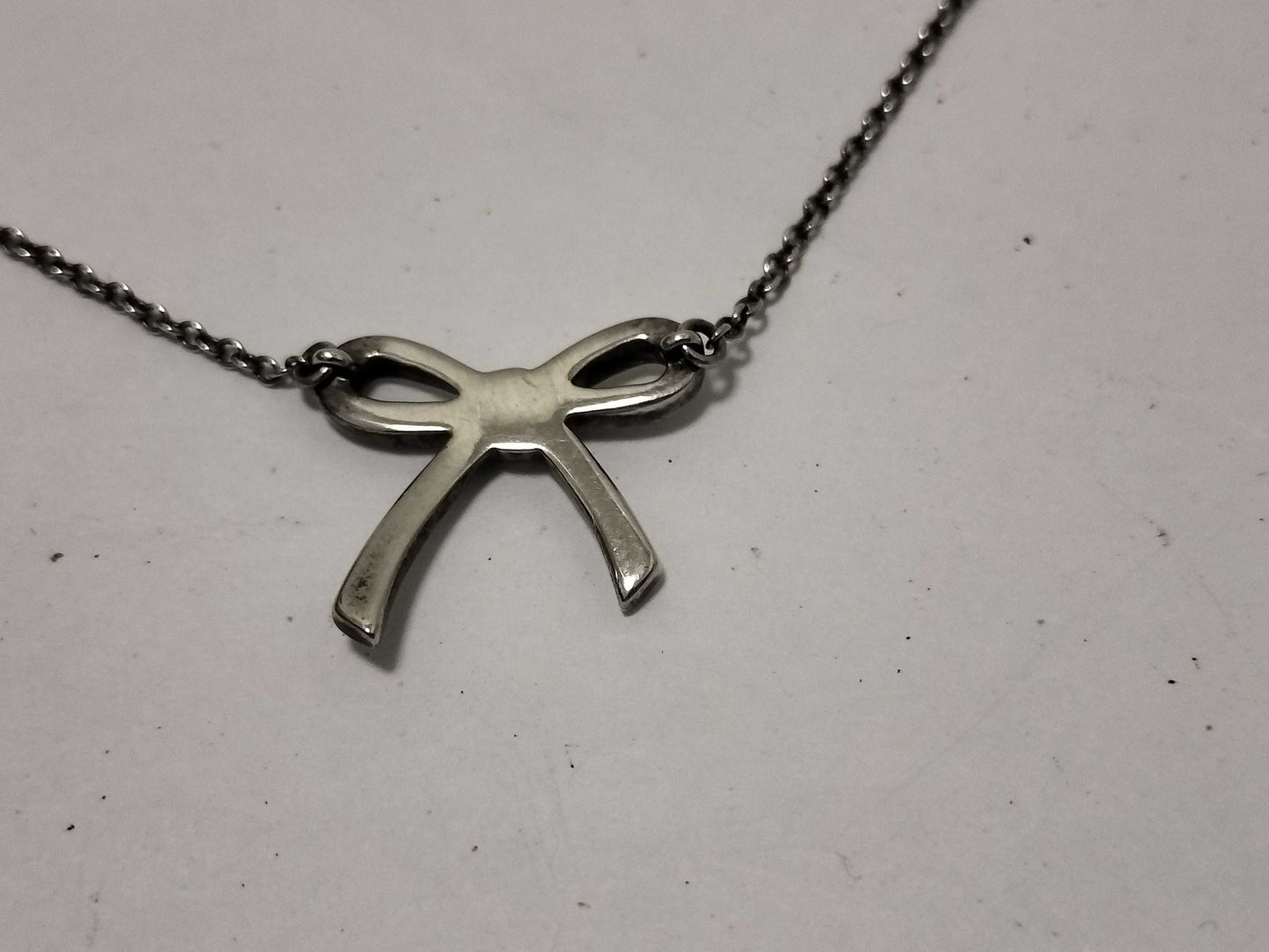 Tiffany&Co. Tiffany Bow Ribbon Necklace AG925 Necklace