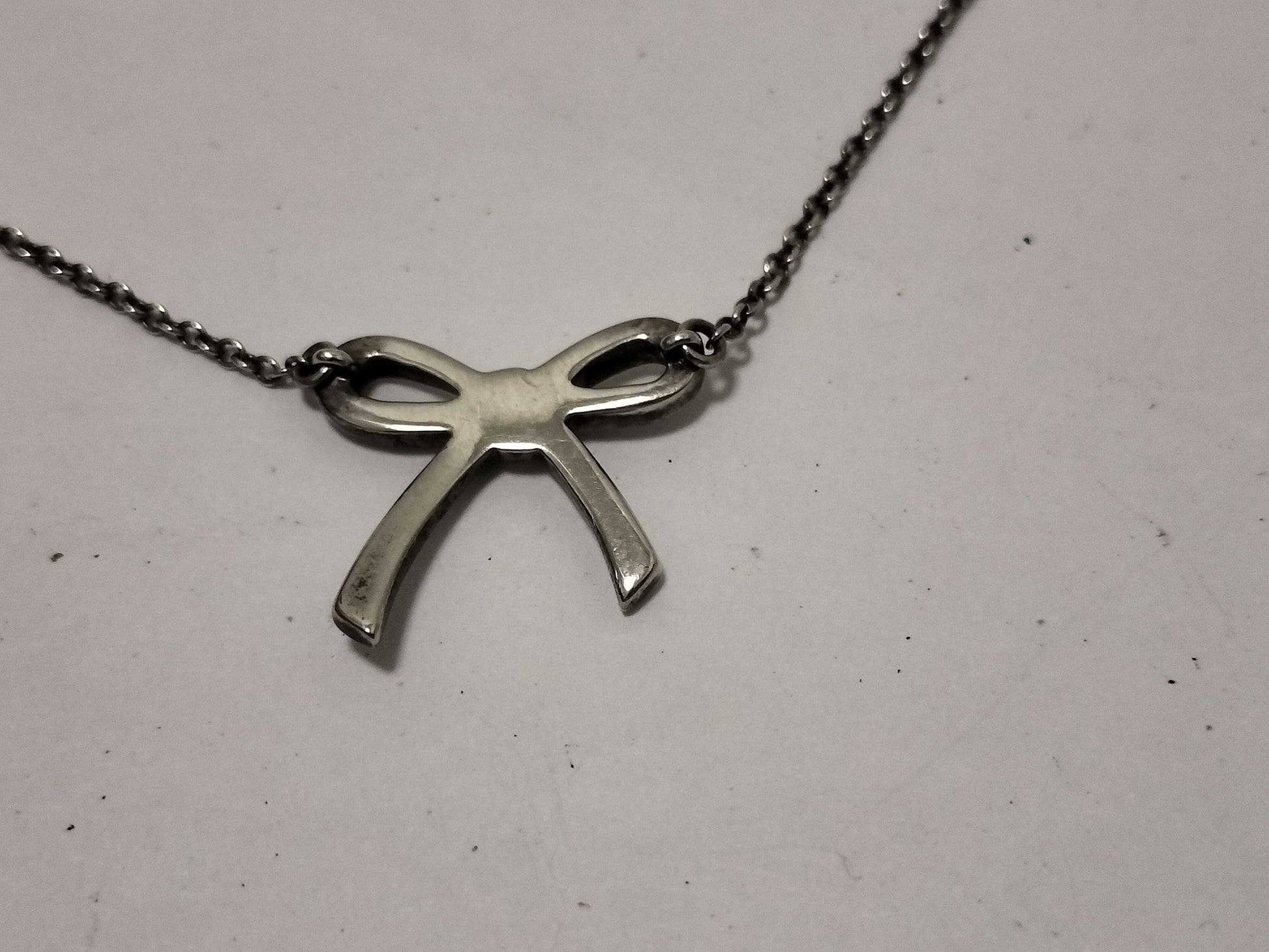 Tiffany&Co. Tiffany Bow Ribbon Necklace AG925 Necklace