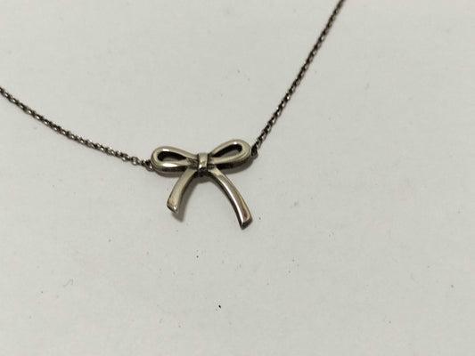 Tiffany&Co. Tiffany Bow Ribbon Necklace AG925 Necklace