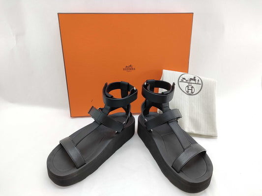 HERMES Hermes Enid Sandals Ankle Strap Leather 36 Sandals